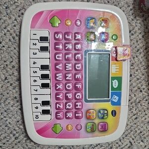 Pink Kids Educational Learning Tablet with ABC Keys